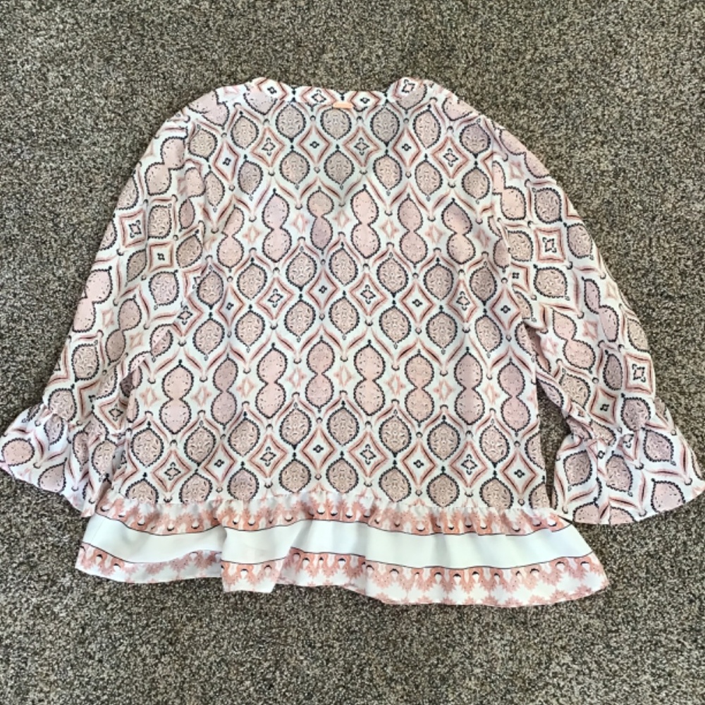 NWOT Ivanka Trump 3/4 Sleeve  Blouse Sz L - Picture 7 of 8